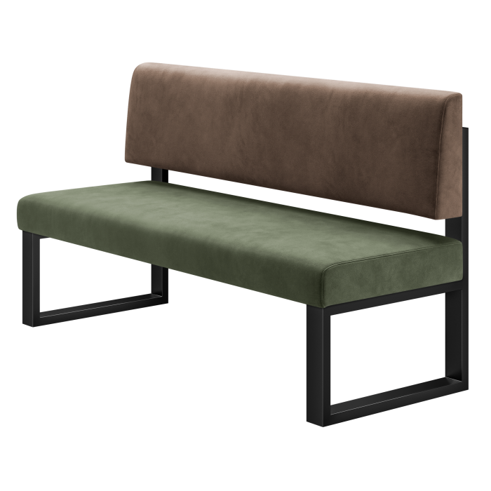 Areo | Sitzbank | B:H 100 x 72 cm | Grün | Glatt | Samt