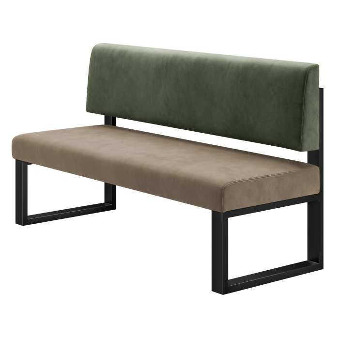 Areo | Sitzbank | B:H 100 x 72 cm | Taupe | Glatt | Samt