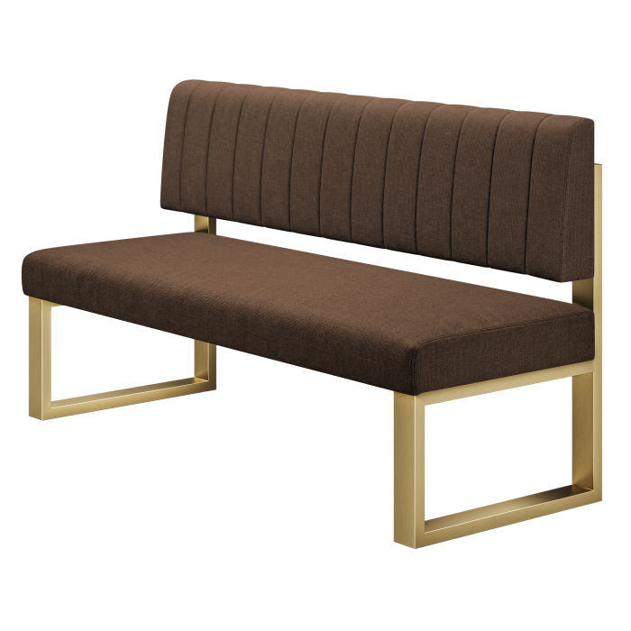 Areo | Sitzbank | B:H 140 x 72 cm | Braun | Gestreift | Stoff/Textil