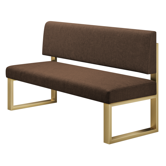 Areo | Sitzbank | B:H 140 x 72 cm | Braun | Glatt | Stoff/Textil
