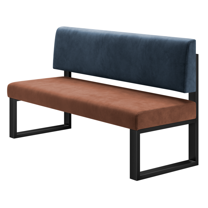 Areo | Sitzbank | B:H 140 x 72 cm | Rot Bronze | Glatt | Samt