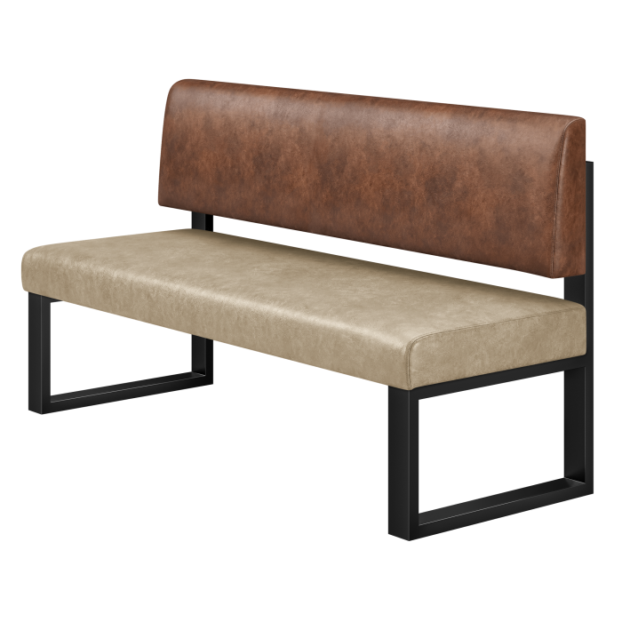 Areo | Sitzbank | B:H 180 x 72 cm | Beige | Glatt | Leder