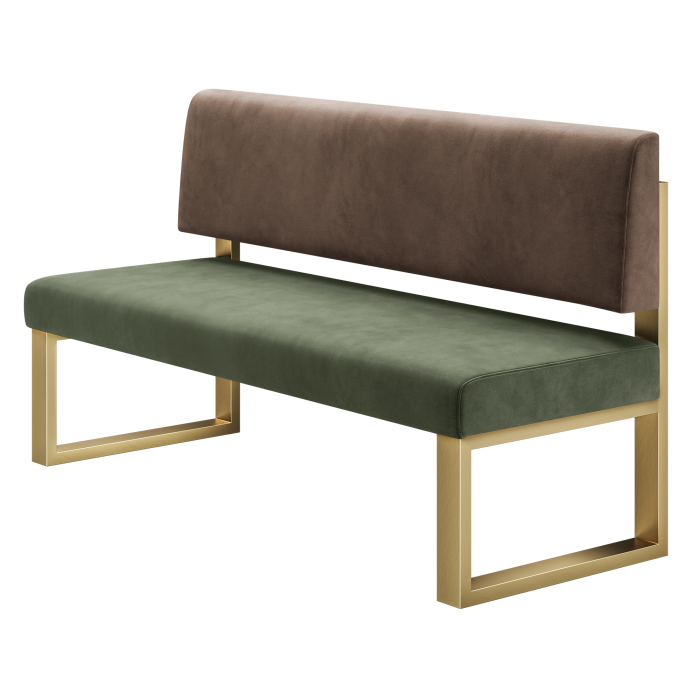 Areo | Sitzbank | B:H 200 x 72 cm | Grün | Glatt | Samt