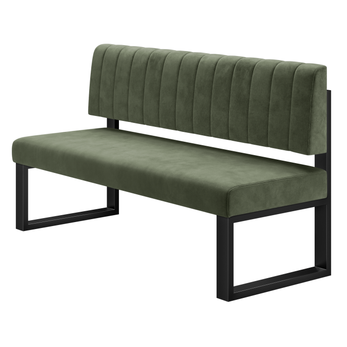 Areo | Sitzbank | B:H 60 x 72 cm | Grün | Gestreift | Samt