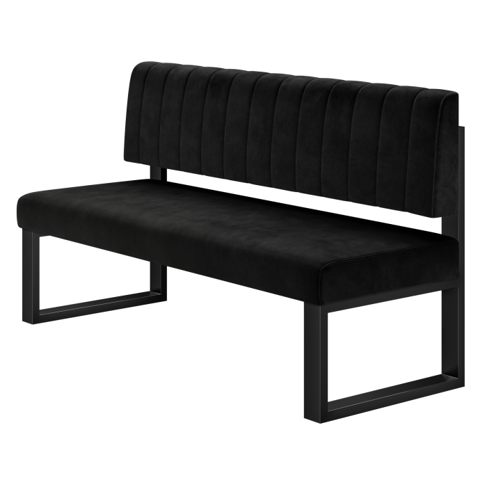 Areo | Sitzbank | B:H 60 x 72 cm | Schwarz | Gestreift | Samt