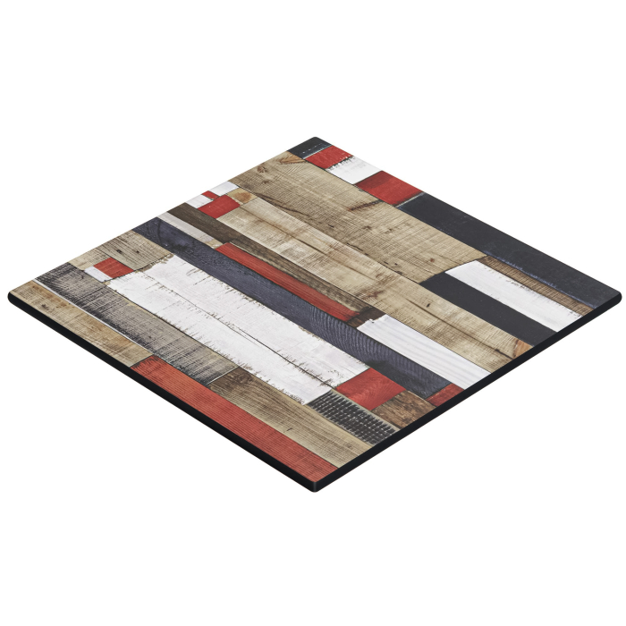 KOMPAKT | Gastro HPL bordplade | B:D 50 x 50 cm | Vintage Multifarvet | Firkantet