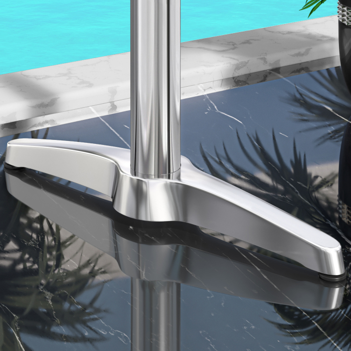 CPBL | Compact lounge table | W:D:H 120 x 70 x 42 cm | black marble / aluminium | additional weight