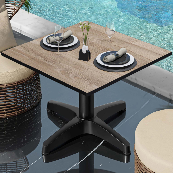 CPBL | Tavolo da salotto compatto | L:P:H 60 x 60 x 42 cm | rovere / alluminio | peso aggiuntivo CPBL | Tavolo da salotto compatto | L:P:H 60 x 60 x 42 cm | rovere / alluminio | peso aggiuntivo