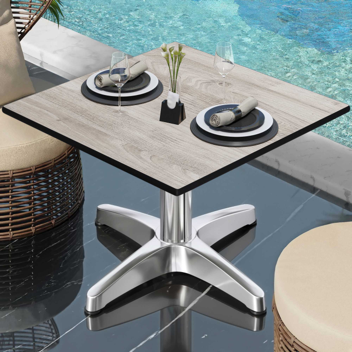 CPBL | Compact loungebord | B:D:H 60 x 60 x 42 cm | ekvit / aluminium | extra vikt CPBL | Compact loungebord | B:D:H 60 x 60 x 42 cm | ekvit / aluminium | extra vikt