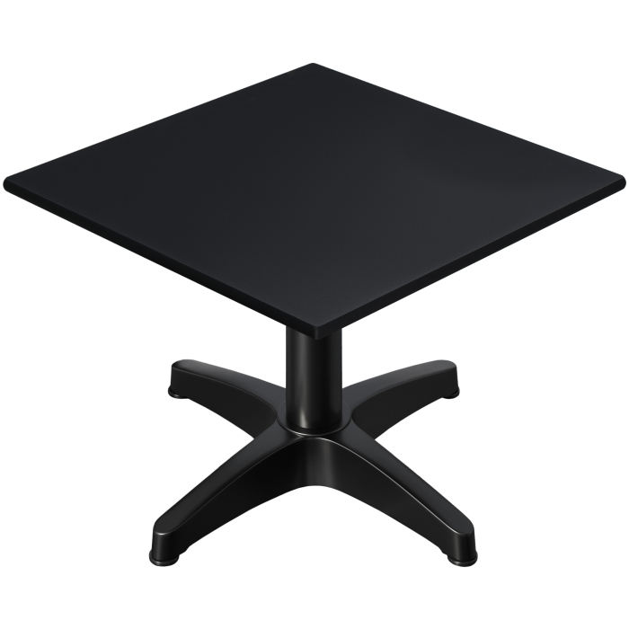 CPBL | Kompakt salongbord | B:D:H 60 x 60 x 42 cm | Svart / aluminium | Sammenleggbar | Ekstra vekt