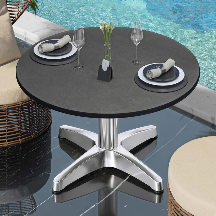 CPBL | Tavolo lounge compatto | Ø:H 60 x 42 cm | antracite / alluminio | peso aggiuntivo CPBL | Tavolo lounge compatto | Ø:H 60 x 42 cm | antracite / alluminio | peso aggiuntivo