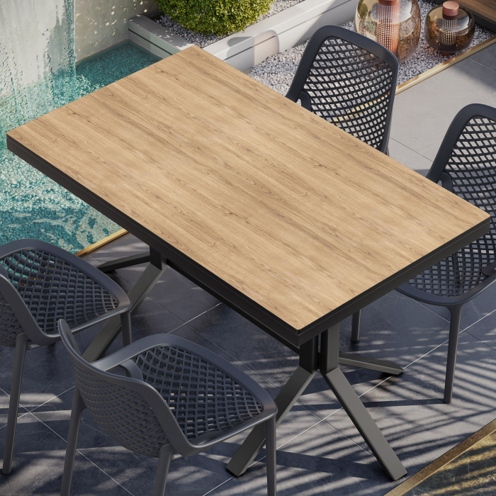 ACERO COMPACTO | Mesa de HPL Gastro | B:T 120 x 70 cm | 4,2 cm | Roble | Rectangular ACERO COMPACTO | Mesa de HPL Gastro | B:T 120 x 70 cm | 4,2 cm | Roble | Rectangular