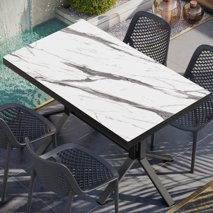 KOMPAKT STÅL | Gastro HPL Bordplate | B:T 120 x 70 cm | 4,2 cm | Hvit Marmor | Rektangulær KOMPAKT STÅL | Gastro HPL Bordplate | B:T 120 x 70 cm | 4,2 cm | Hvit Marmor | Rektangulær