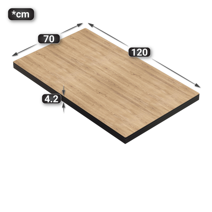 ACERO COMPACTO | Mesa de HPL Gastro | B:T 120 x 70 cm | 4,2 cm | Roble | Rectangular ACERO COMPACTO | Mesa de HPL Gastro | B:T 120 x 70 cm | 4,2 cm | Roble | Rectangular