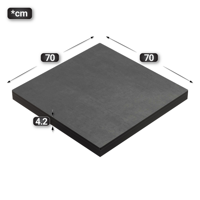 KOMPAKT STÅL | Gastro HPL Bordsskiva | B:T 70 x 70 cm | 4,2 cm | Antracit | Fyrkantig KOMPAKT STÅL | Gastro HPL Bordsskiva | B:T 70 x 70 cm | 4,2 cm | Antracit | Fyrkantig