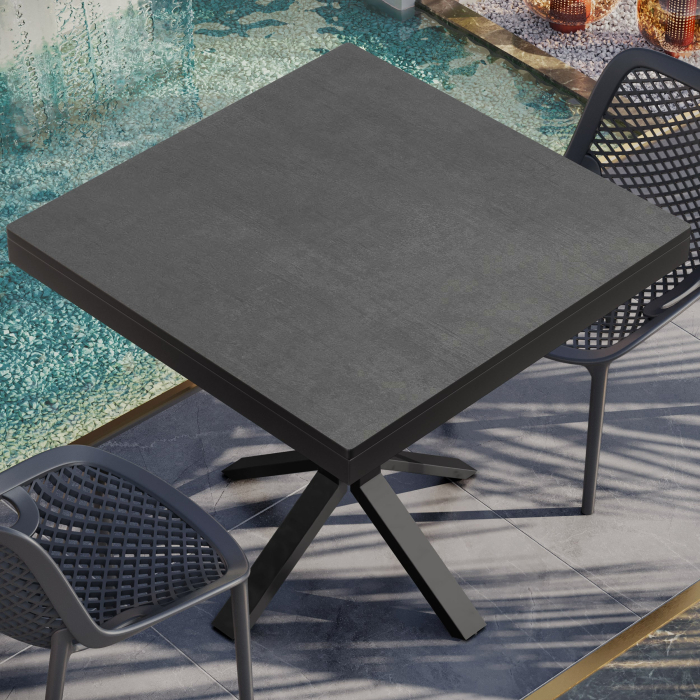 KOMPAKT STÅL | Gastro HPL Bordsskiva | B:T 70 x 70 cm | 4,2 cm | Antracit | Fyrkantig KOMPAKT STÅL | Gastro HPL Bordsskiva | B:T 70 x 70 cm | 4,2 cm | Antracit | Fyrkantig
