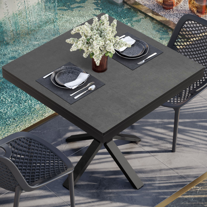 KOMPAKT STÅL | Gastro HPL Bordsskiva | B:T 70 x 70 cm | 4,2 cm | Antracit | Fyrkantig KOMPAKT STÅL | Gastro HPL Bordsskiva | B:T 70 x 70 cm | 4,2 cm | Antracit | Fyrkantig