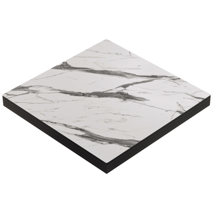KOMPAKT STÅL | Gastro HPL Bordsskiva | B:T 70 x 70 cm | 4,2 cm | Vit Marmor | Fyrkantig KOMPAKT STÅL | Gastro HPL Bordsskiva | B:T 70 x 70 cm | 4,2 cm | Vit Marmor | Fyrkantig