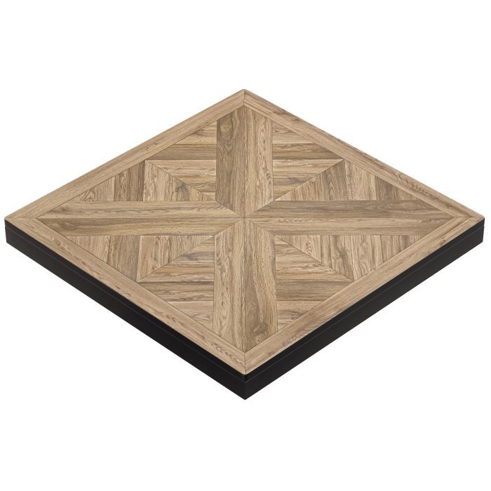 COMPASS STEEL | Plateau de table extérieur Gastro CDF | 70 x 70 x 4,2 cm | Chêne | Carré