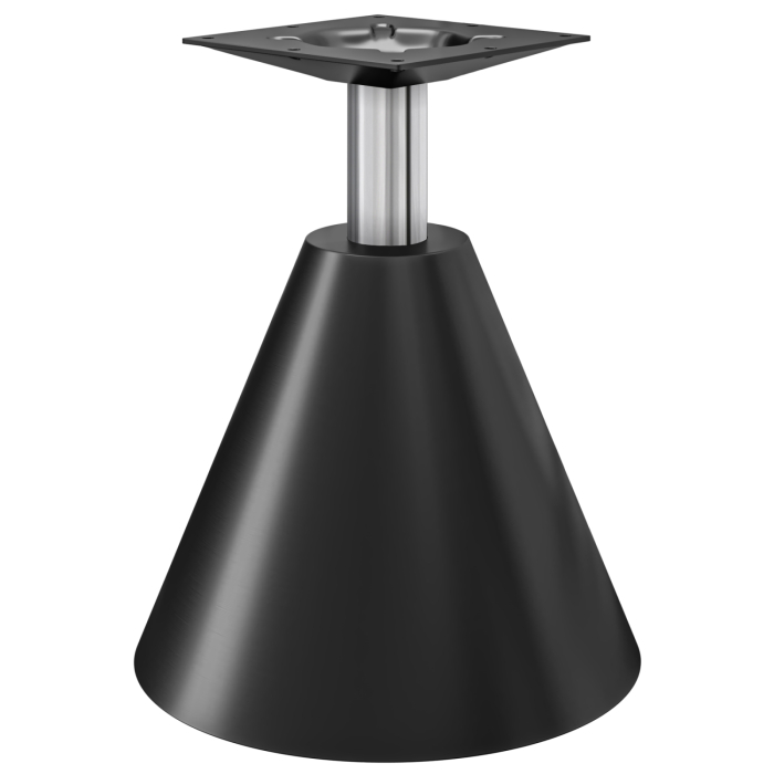 CONE | Marco de mesa de bistró | Altura: 72 cm | Base: negro | Columna: acero inoxidable | Base: ⌀ 45 x H 48 cm