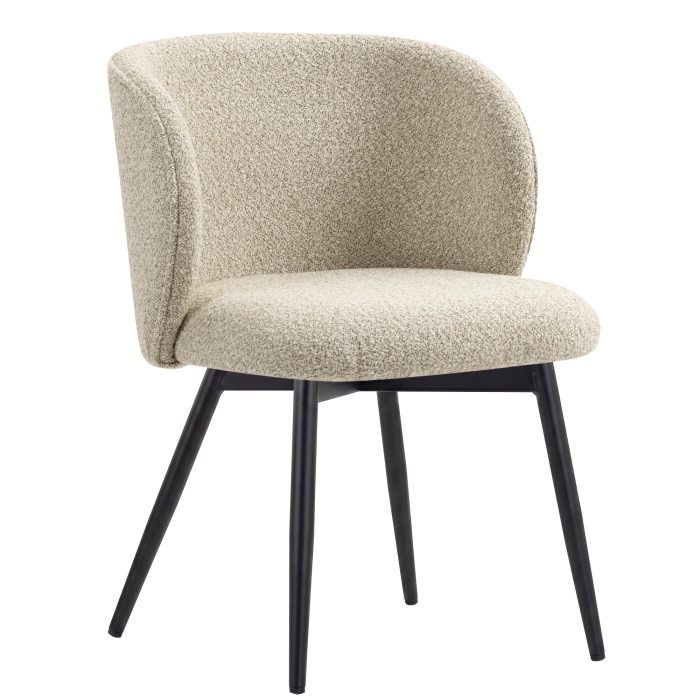Ava | Chaise d'hôtel | Beige | Tissu Teddy