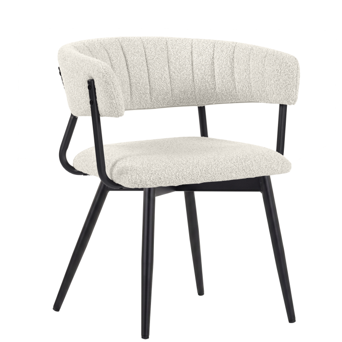 Elin | Hotel Chair | Cream | Teddy Fabric