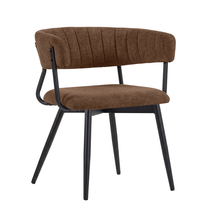 Elin | Sedia da hotel | Marrone | Tessuto/Textil