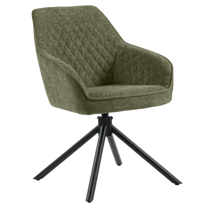 Eva | Hotelstoel | Groen | Stof / Textiel | Draaisysteem