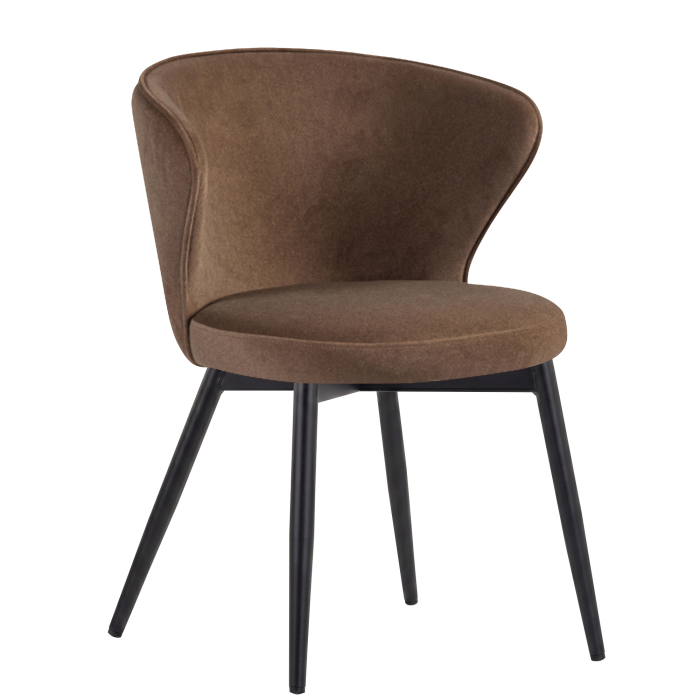 Isabella | Hotel Chair | Brown | Velvet