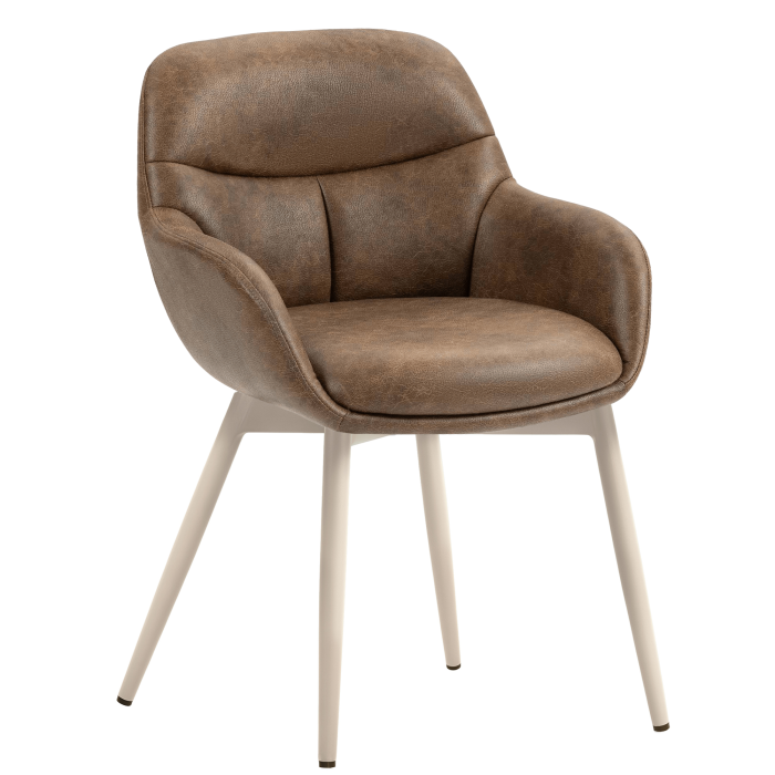 LEANO | Hotel Stuhl | Leder | Braun