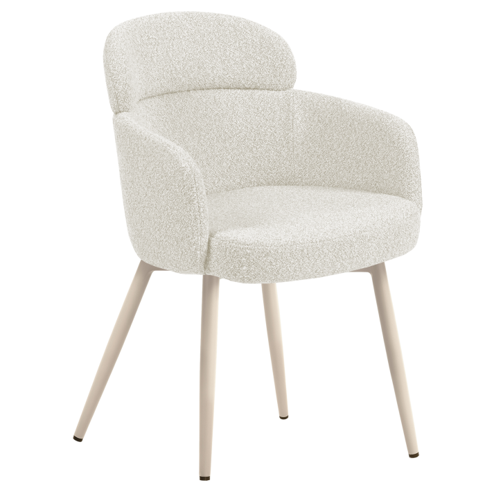 SELINA | Hotellstol | Teddystoff | Creme