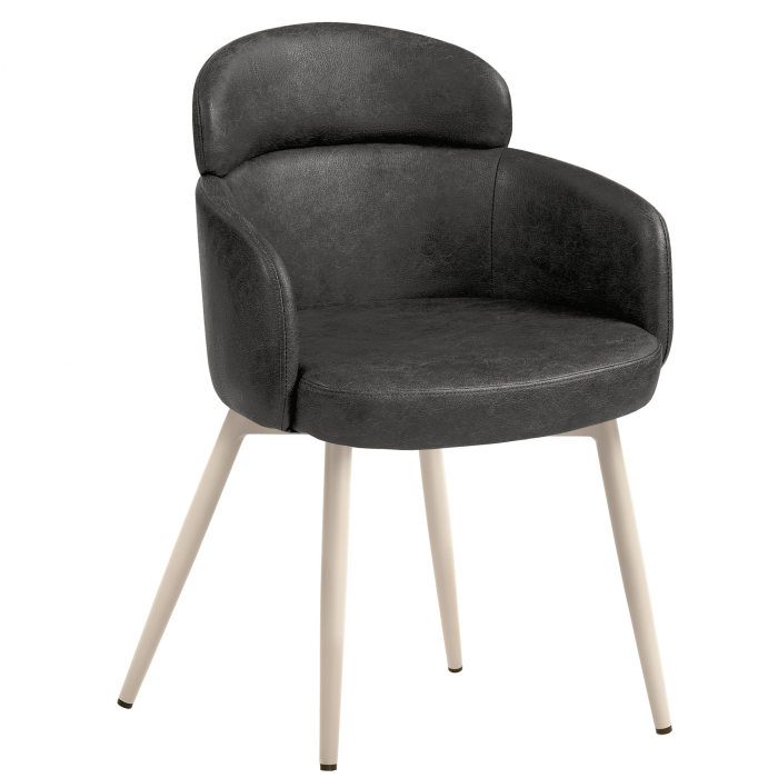 SELINA | Hotel Chair | Leather | Black
