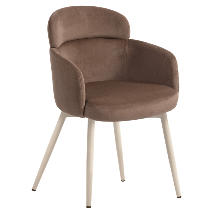 SELINA | Hotel Chair | Velvet | Brown