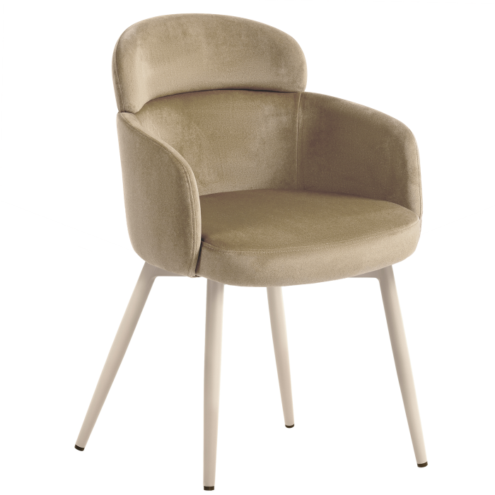 SELINA | Hotellstol | Samt | Taupe