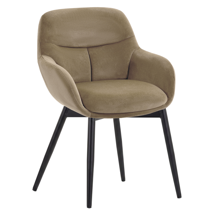 LEANO | Hotel Stuhl | Samt | Taupe