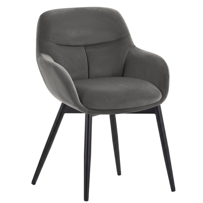 LEANO | Hotel Stuhl | Samt | Grau