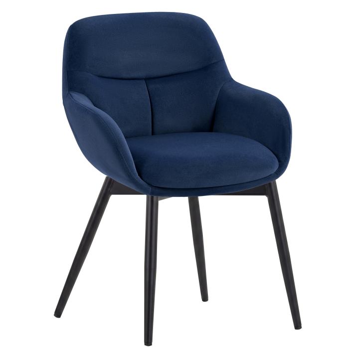 LEANO | Hotel Stuhl | Samt | Blau