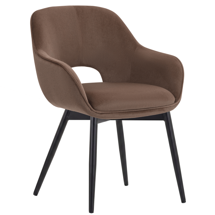 KATARINA | Hotellstol | Samt | Brun