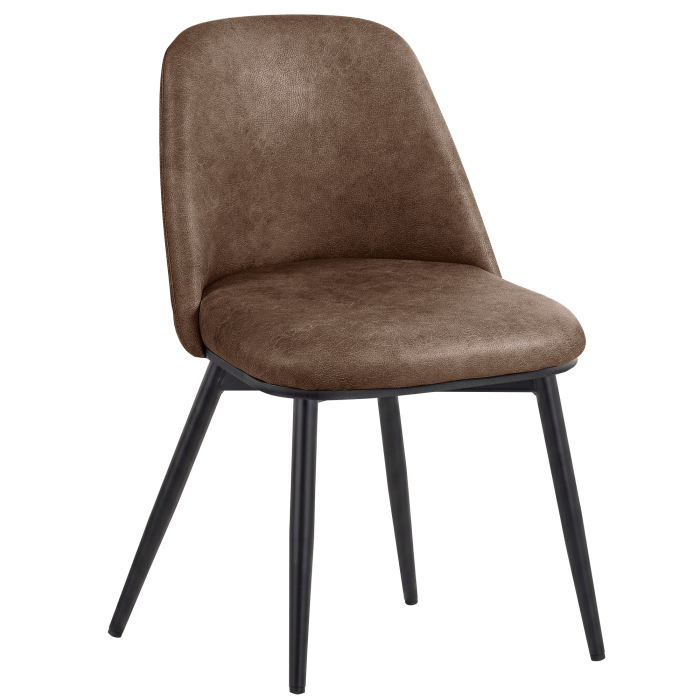 TINA | Hotellstol | Läder | Brun | Swivelfunktion