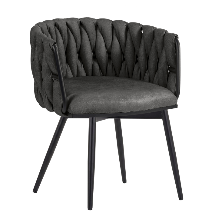 MARIS | Hotellstol | Läder | Svart | Swivel-funktion