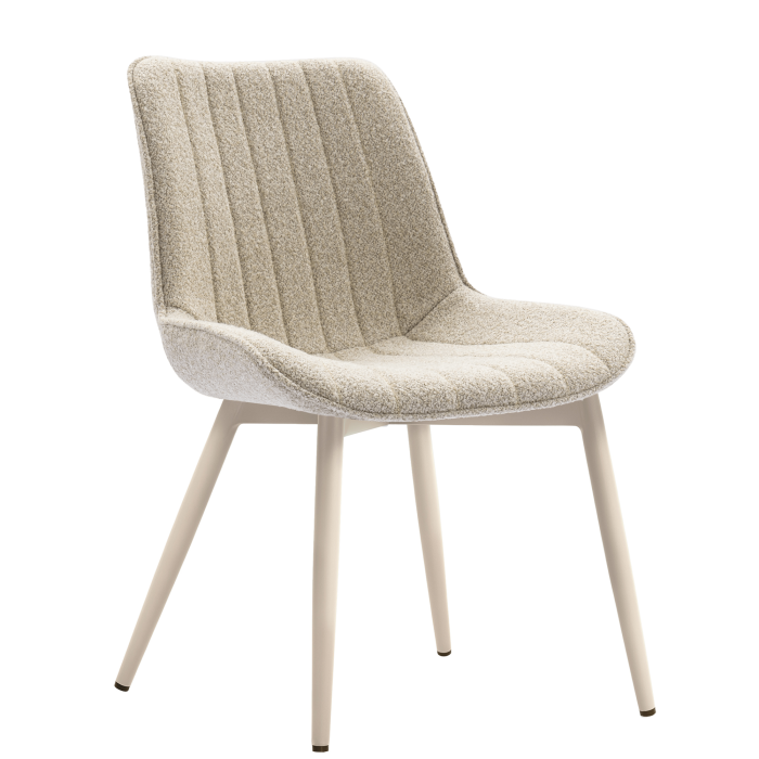 EMILY | Chaise d'hôtel | Tissu Teddy | Beige