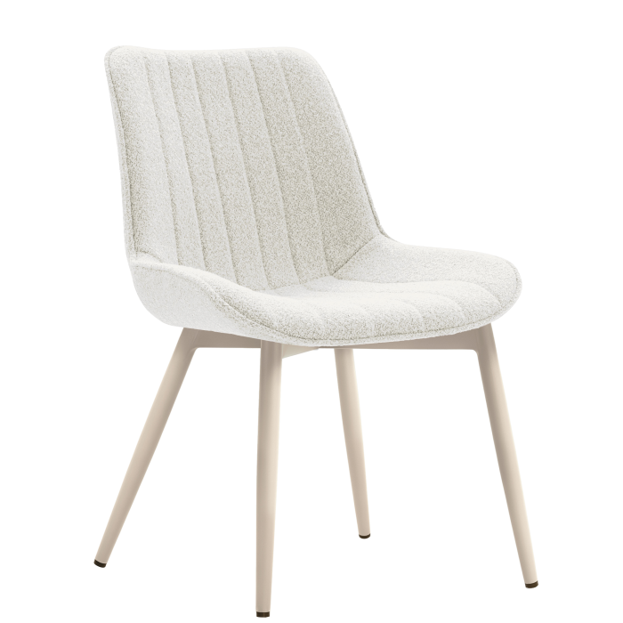 EMILY | Hotel Stuhl | Teddystoff | Creme
