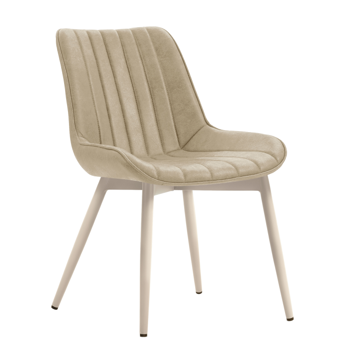 EMILY | Hotel Stuhl | Leder | Beige
