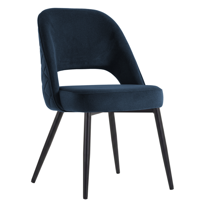 Eliana | Hotel Stuhl | Blau | Samt
