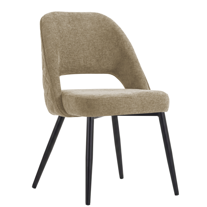 Eliana | Hotel Stuhl | Taupe | Stoff/Textil