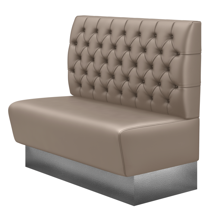 DenverE | Gastrobank | B:H 140 x 103 cm | Taupe | Chesterfield | Leder