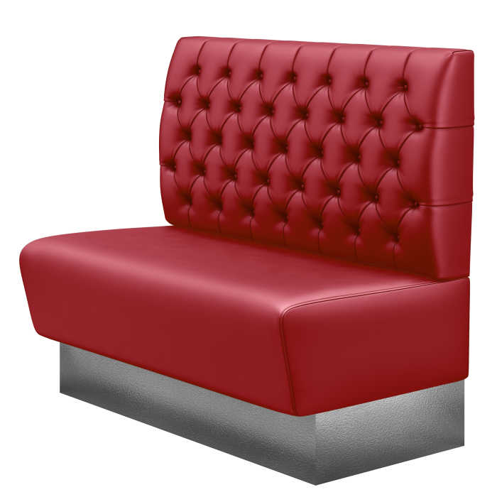 DenverE | Gastrobank | B:H 120 x 103 cm | Rot | Chesterfield | Leder