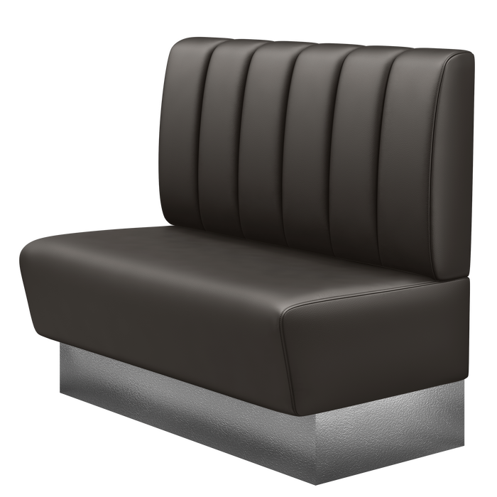 DenverE | Gastrobank | B:H 120 x 103 cm | Braun | Gestreift | Leder
