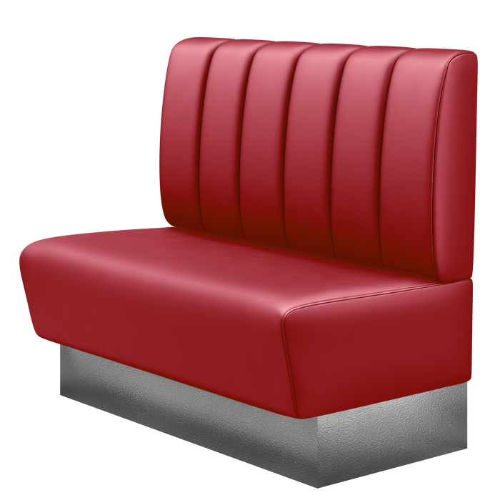 DenverE | Gastrobank | B:H 200 x 103 cm | Rot | Gestreift | Leder