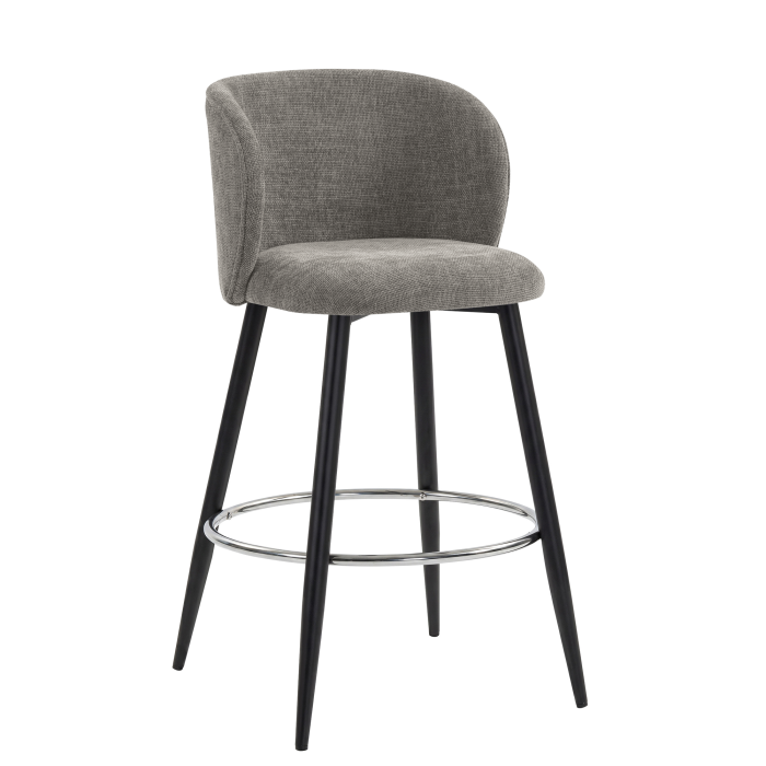 AVA | Hotel Barhocker | Grau | Stoff/Textil